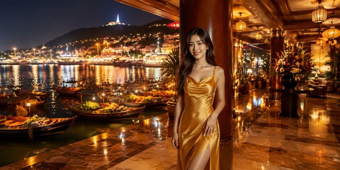 Không khí cá cược sôi động tại chợ đêm Vũng Tàu với ánh đèn lung linh